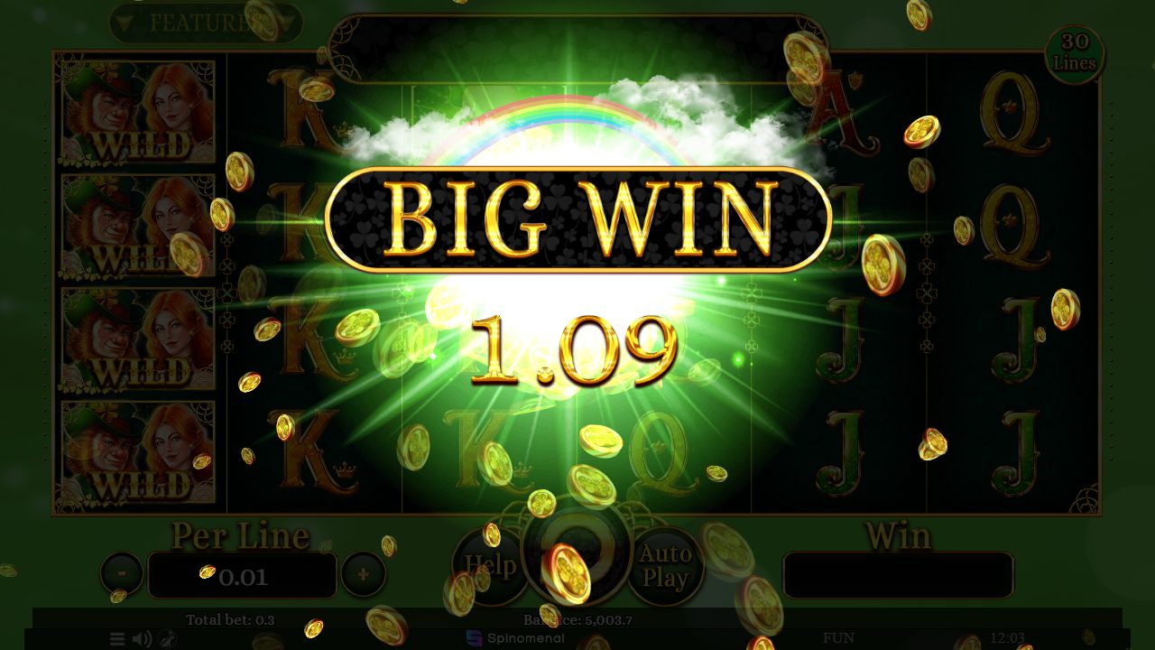 « BIG WIN » salué à 1,09 : pluie de pièces et arc-en-ciel, la pile de wilds a fait travailler la grille.