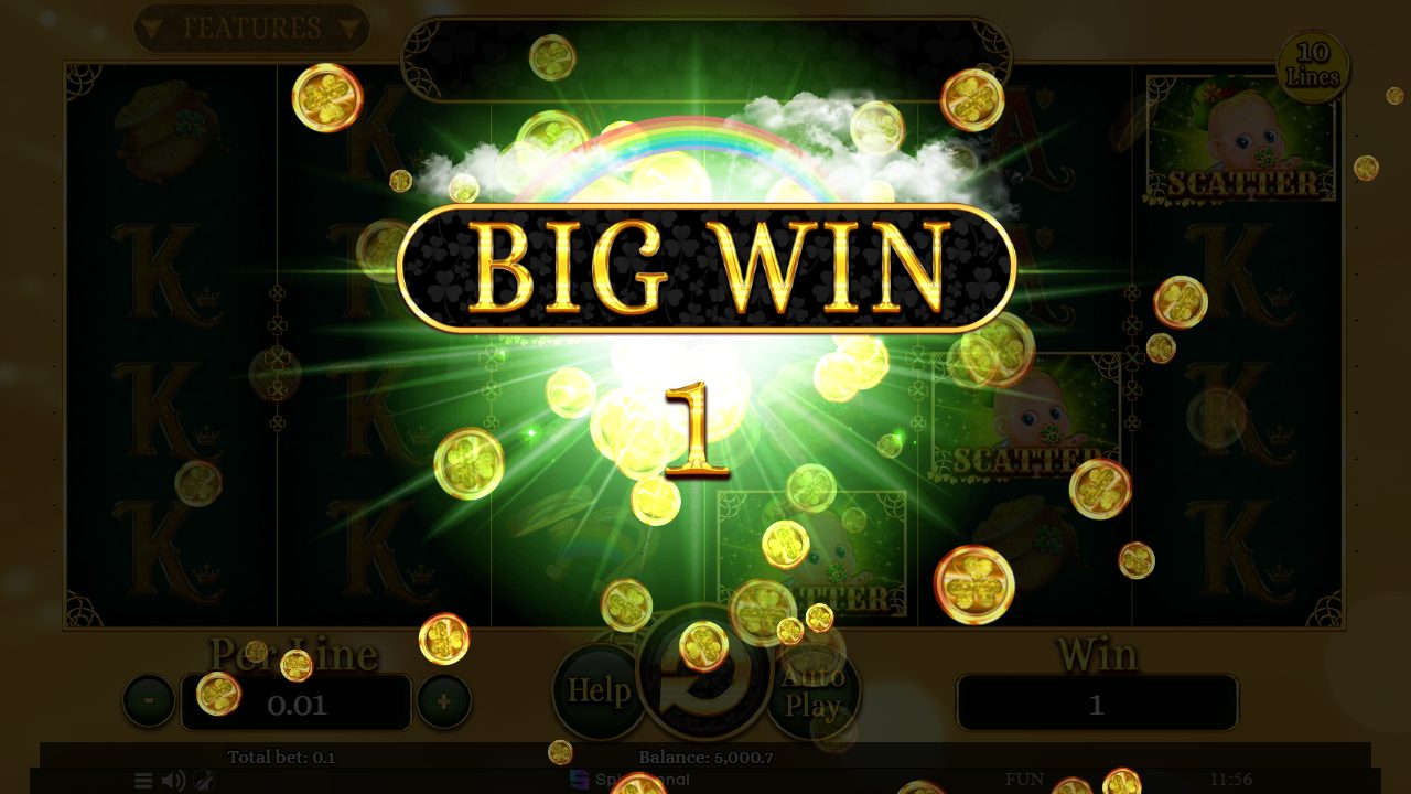 « BIG WIN » salué à 1 : scatters bébé visibles et arc-en-ciel déployé, le tempérament nerveux de la baraque se réveille.